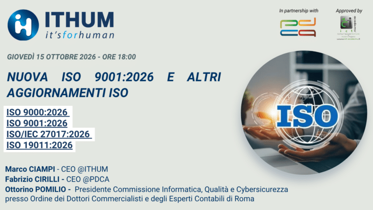 Webinar 15 ottobre novit&agrave; ISO